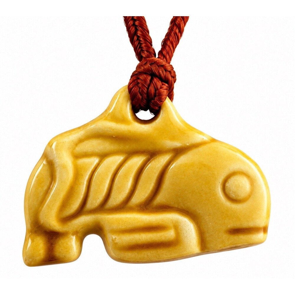 FREE WILLY 2 Promo Memorabilia Mystical Whale Ceramic Pendant Cord Necklace READ